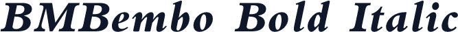 BMBembo Bold Italic