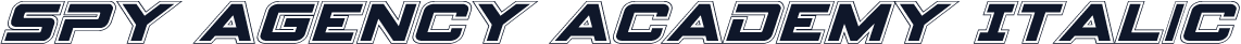 Spy Agency Academy Italic