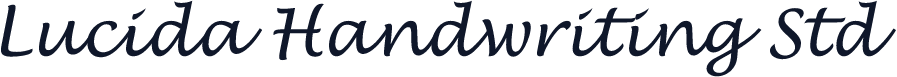 Lucida Handwriting Std