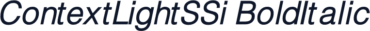 ContextLightSSi BoldItalic