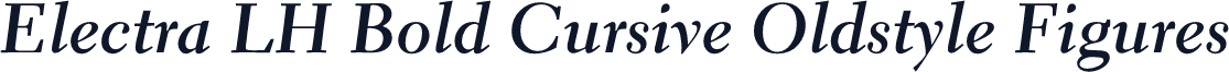 Electra LH Bold Cursive Oldstyle Figures