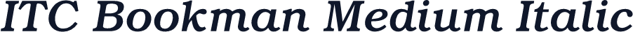 ITC Bookman Medium Italic