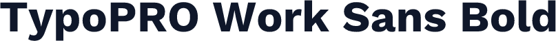 TypoPRO Work Sans Bold