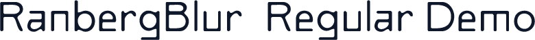 RanbergBlur-Regular Demo