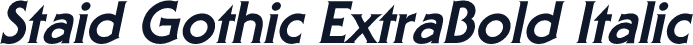 Staid Gothic ExtraBold Italic