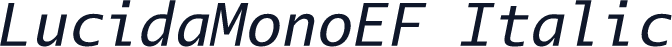 LucidaMonoEF Italic