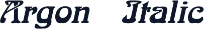 Argon  Italic
