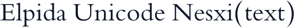 Elpida Unicode Nesxi(text)