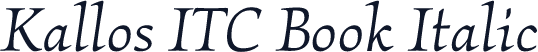 Kallos ITC Book Italic