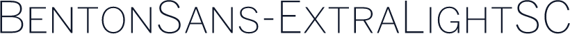 BentonSans-ExtraLightSC