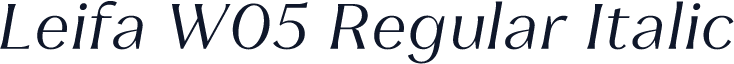 Leifa W05 Regular Italic