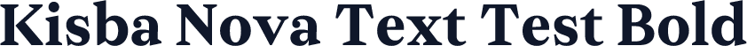 Kisba Nova Text Test Bold