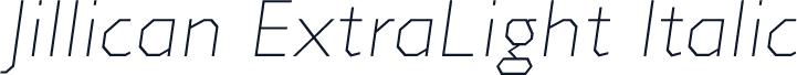 Jillican ExtraLight Italic