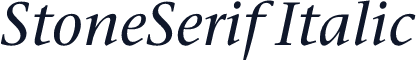 StoneSerif Italic