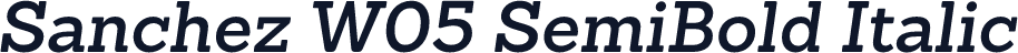 Sanchez W05 SemiBold Italic