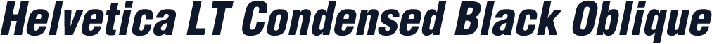 Helvetica LT Condensed Black Oblique