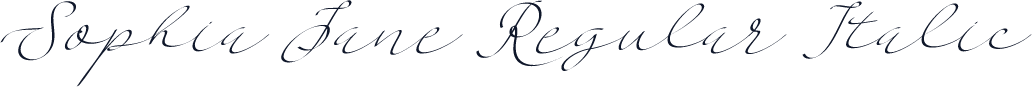 Sophia Jane Regular Italic