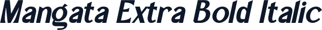 Mangata Extra Bold Italic
