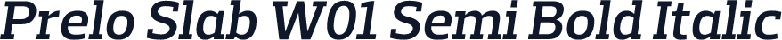 Prelo Slab W01 Semi Bold Italic