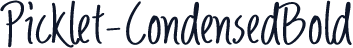 Picklet-CondensedBold