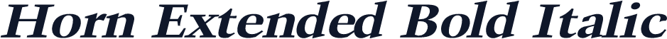Horn Extended Bold Italic