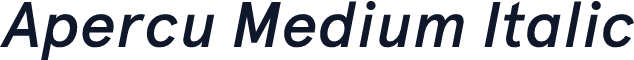 Apercu Medium Italic