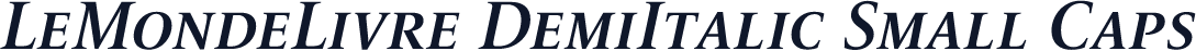 LeMondeLivre DemiItalic Small Caps