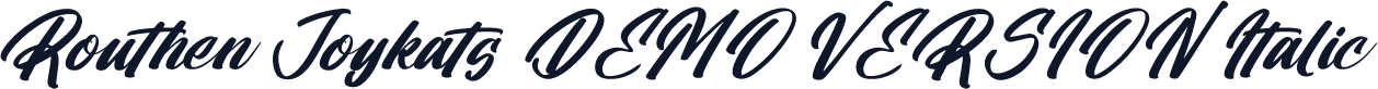 Routhen Joykats DEMO VERSION Italic