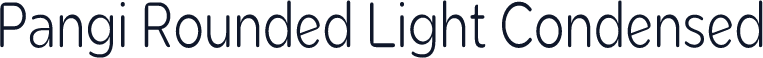 Pangi Rounded Light Condensed