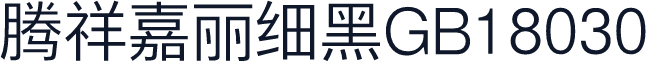 腾祥嘉丽细黑GB18030