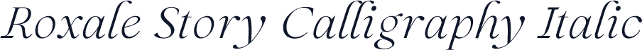 Roxale Story Calligraphy Italic