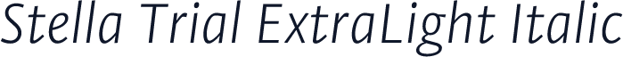 Stella Trial ExtraLight Italic
