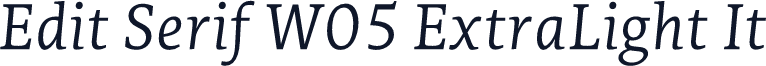 Edit Serif W05 ExtraLight It