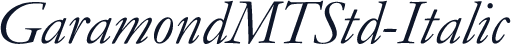 GaramondMTStd-Italic