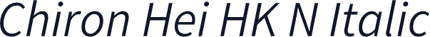 Chiron Hei HK N Italic