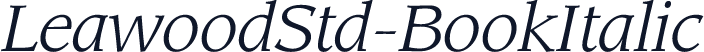 LeawoodStd-BookItalic