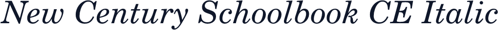 New Century Schoolbook CE Italic