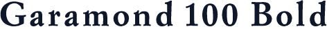 Garamond 100 Bold