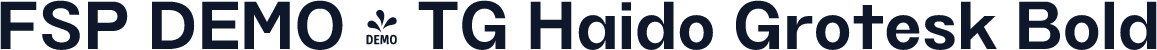 FSP DEMO - TG Haido Grotesk Bold
