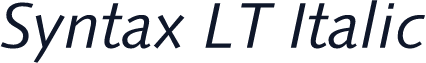 Syntax LT Italic
