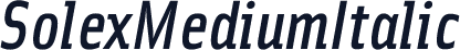 SolexMediumItalic