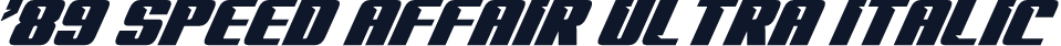 '89 Speed Affair Ultra Italic