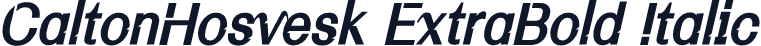 CaltonHosvesk ExtraBold Italic