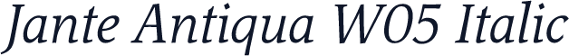 Jante Antiqua W05 Italic
