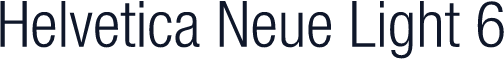 Helvetica Neue Light 6