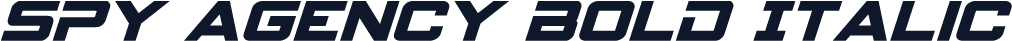 Spy Agency Bold Italic