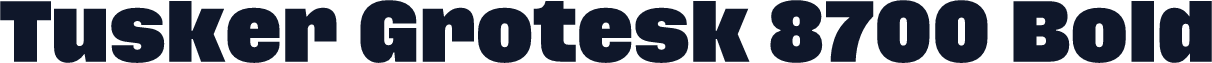 Tusker Grotesk 8700 Bold