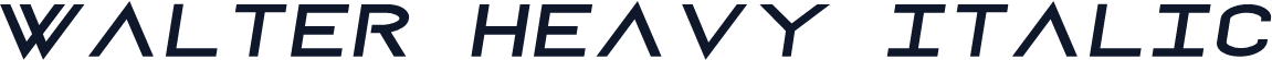 Walter Heavy Italic