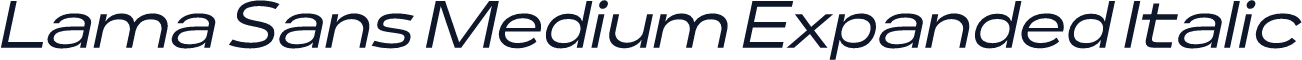 Lama Sans Medium Expanded Italic