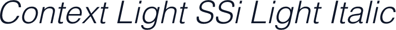 Context Light SSi Light Italic